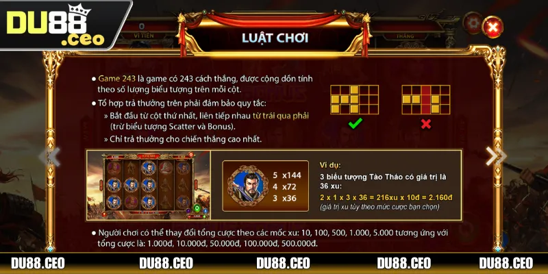 Nổ Hũ Tam Quốc - Cơ Hội Đổi Đời Chỉ Sau Một Lần Quay Game có nhiều dòng thanh toán để tăng tỷ lệ trúng thưởng