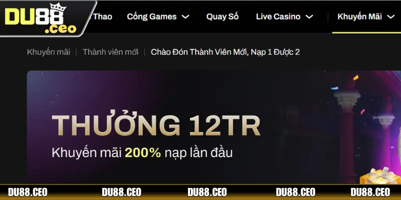 Khuyến mãi DU88 Chào mừng tân binh mới